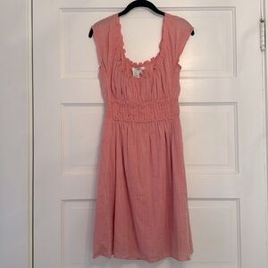 Anthropologie Studio M midi dress with cap sleeve and empire waist ruching